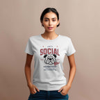 Anti Social Club Bulldog Graphic - Ladies T-Shirt