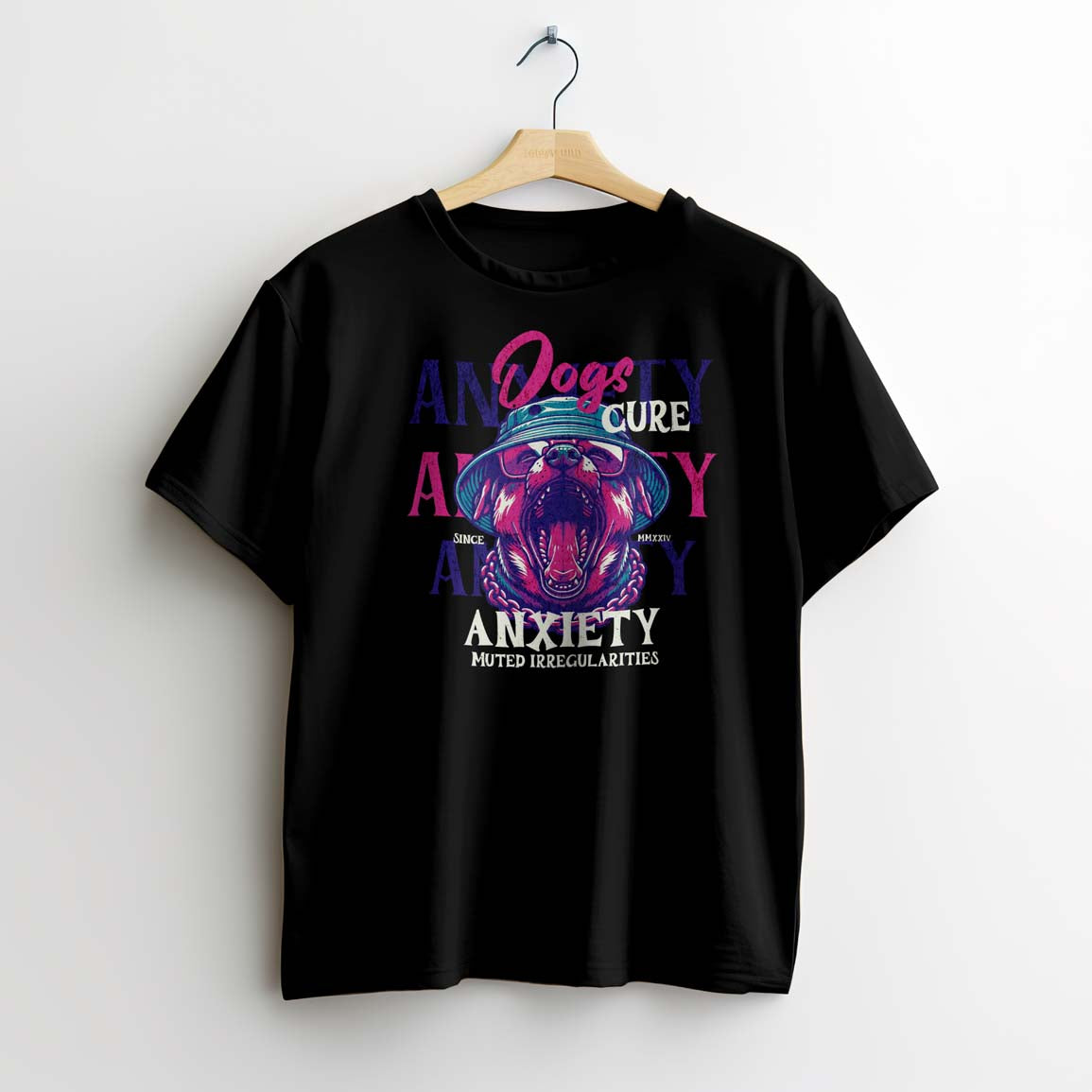 Dogs Cure Anxiety Graphic - Unisex  T-Shirt