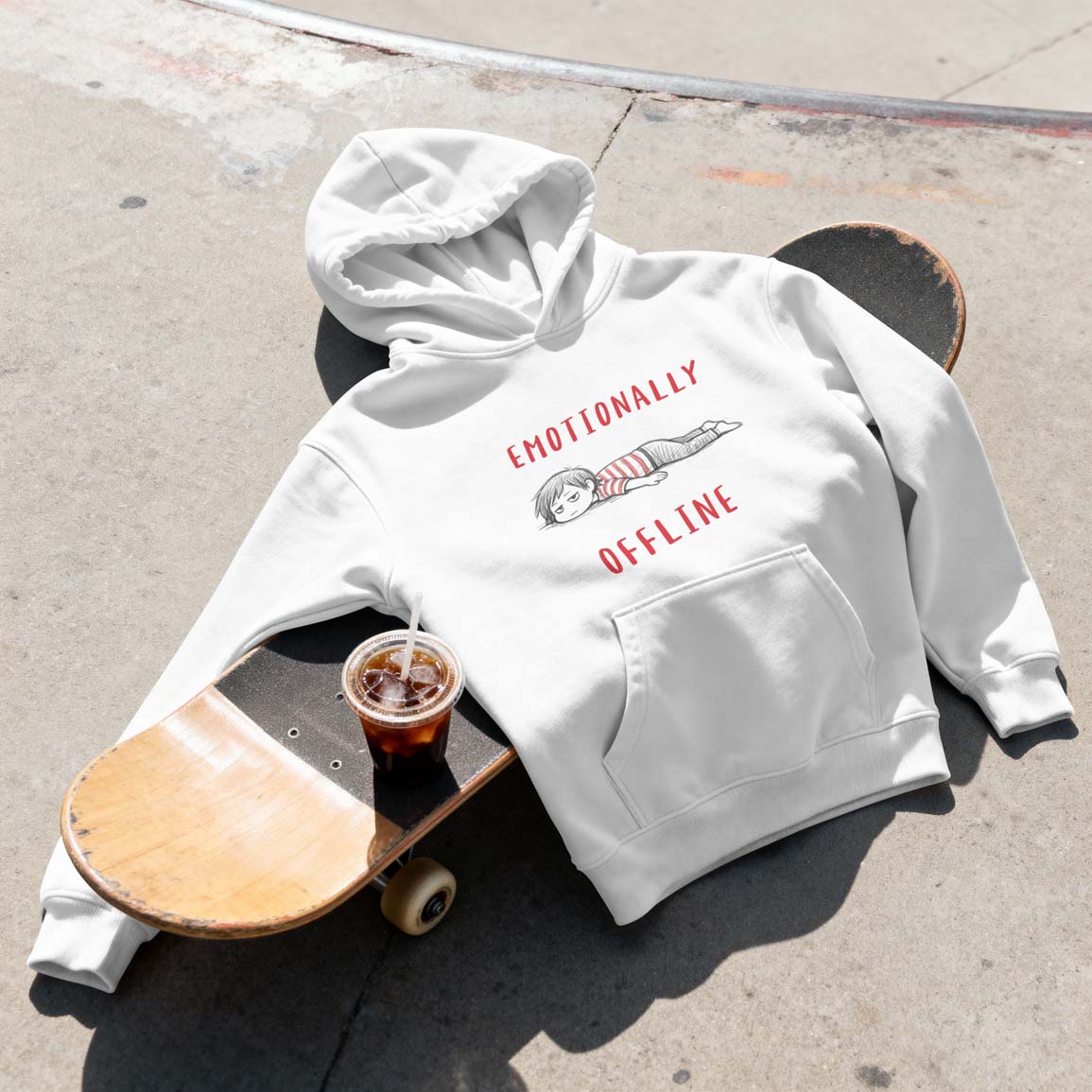 No thoughts Just Floor Character Graphic - Unisex Pullover Hoodie