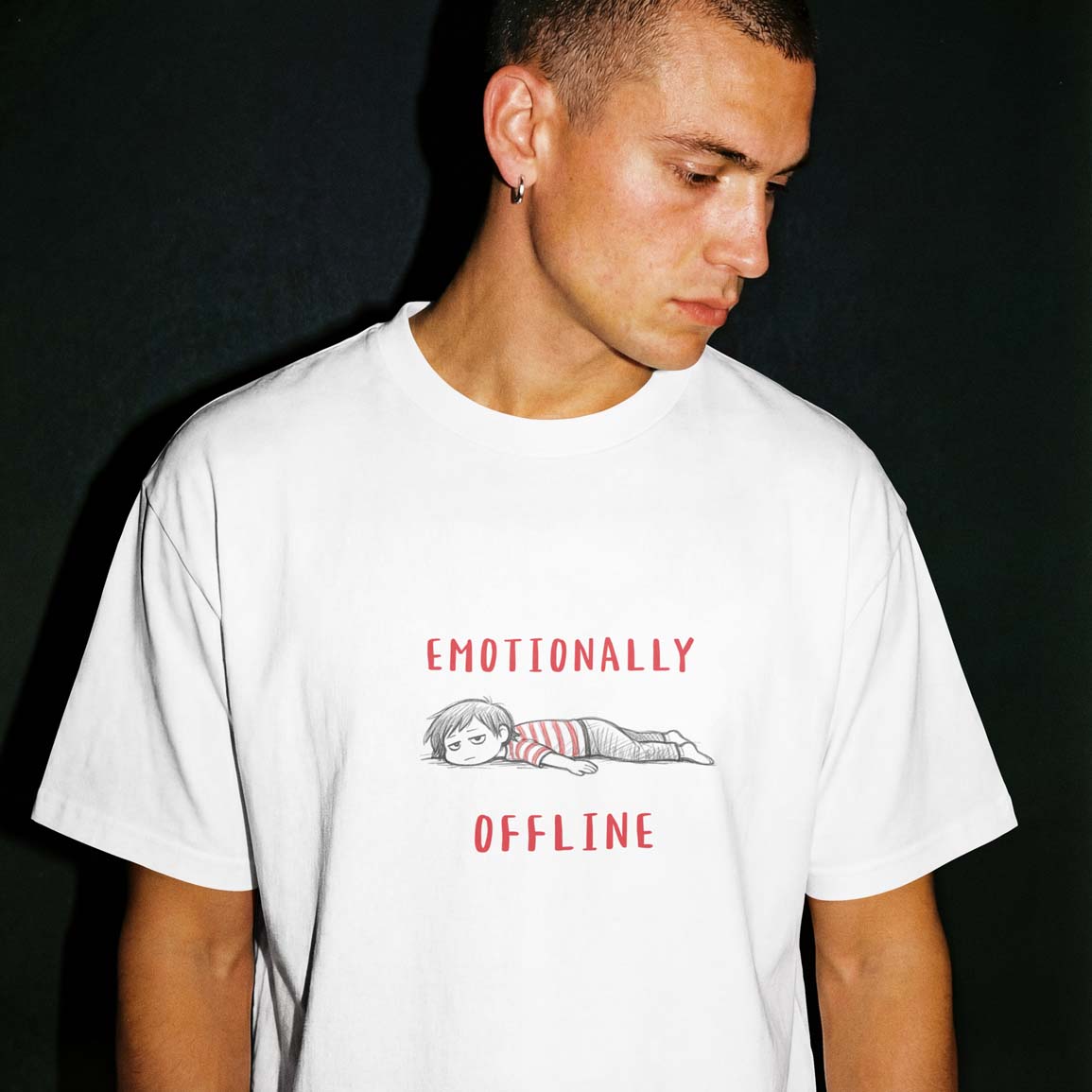 Emotionally Offline Character Graphic - Unisex T-Shirt