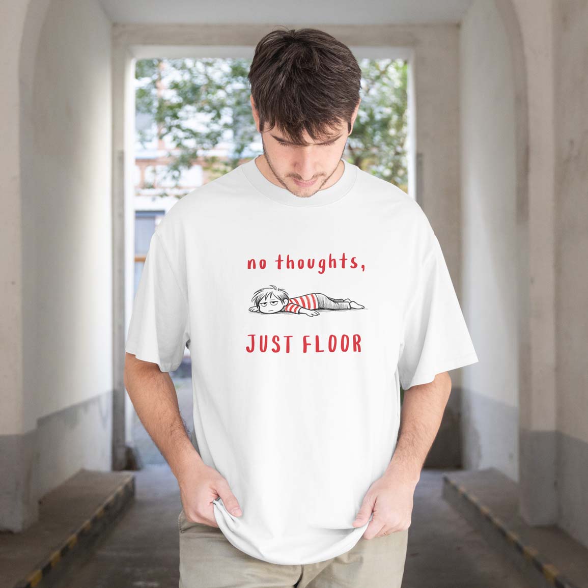 No Thoughts Just Floor Graphic Unisex T-Shirt