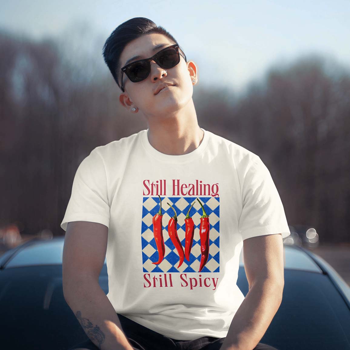 Still Healing, Still Spicy Chili Pepper Graphic - Unisex T-shirt
