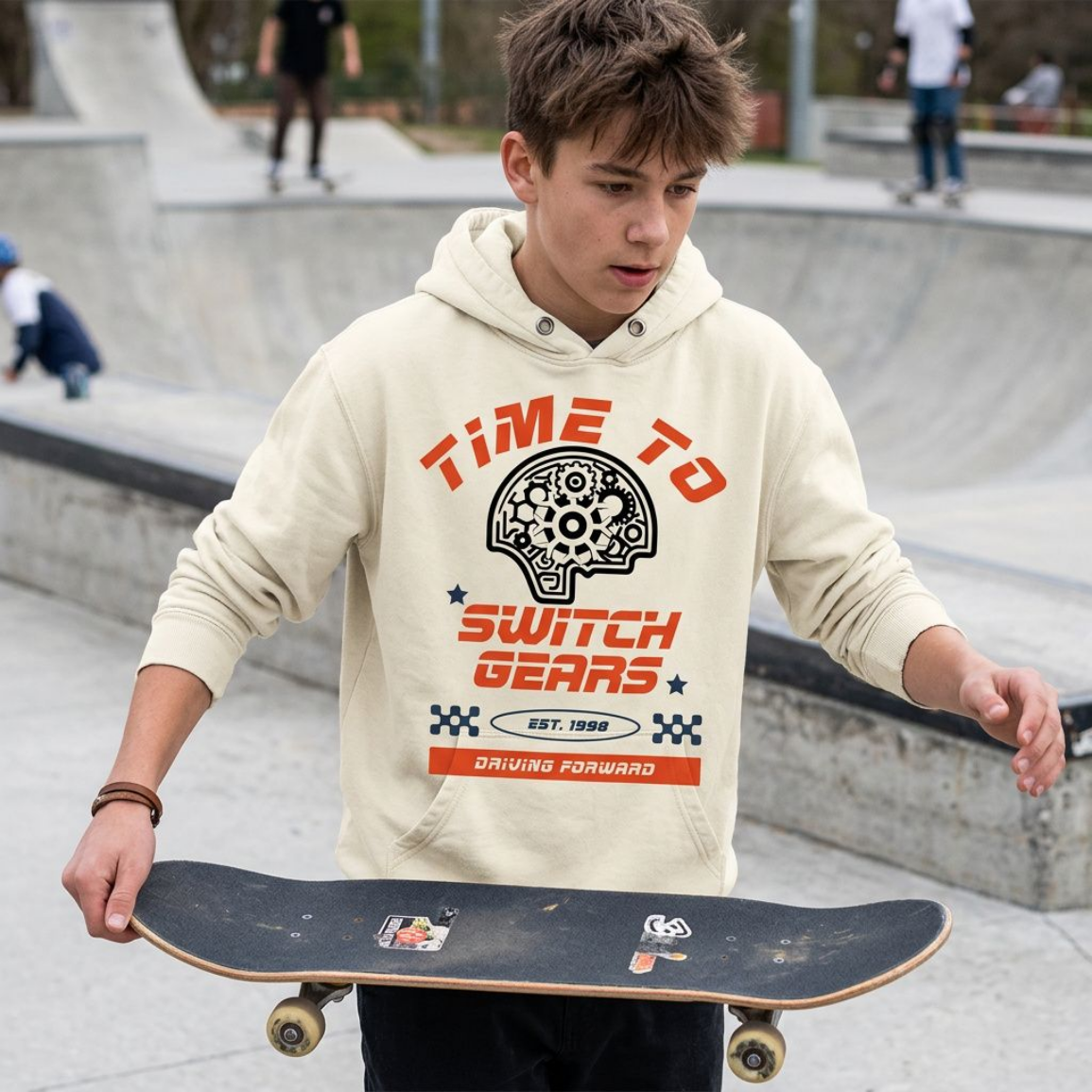 Time To Switch Gears Graphic - Unisex Pullover Hoodie